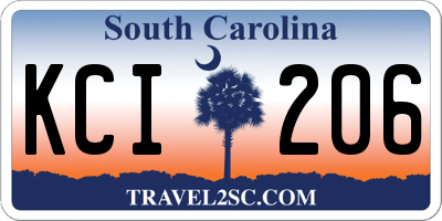 SC license plate KCI206