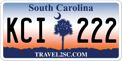 SC license plate KCI222