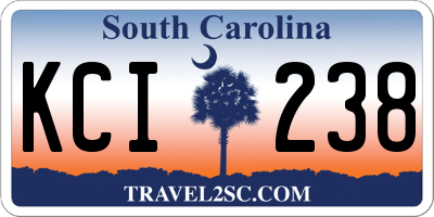 SC license plate KCI238