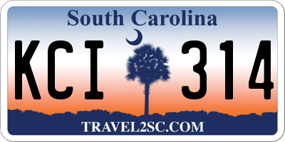 SC license plate KCI314