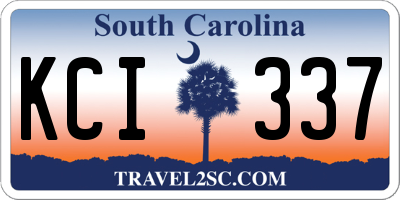 SC license plate KCI337