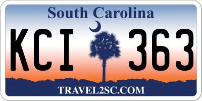 SC license plate KCI363