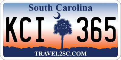 SC license plate KCI365