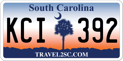 SC license plate KCI392