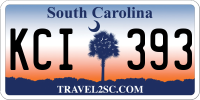 SC license plate KCI393