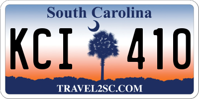 SC license plate KCI410