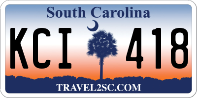 SC license plate KCI418