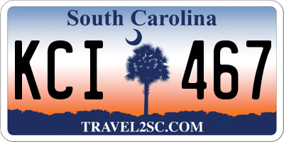 SC license plate KCI467