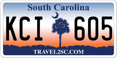 SC license plate KCI605
