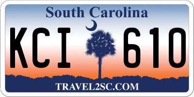 SC license plate KCI610