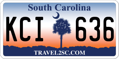 SC license plate KCI636