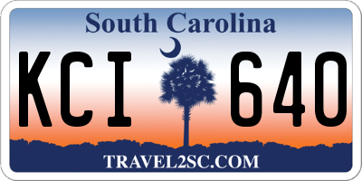 SC license plate KCI640
