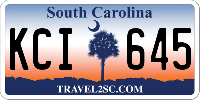 SC license plate KCI645