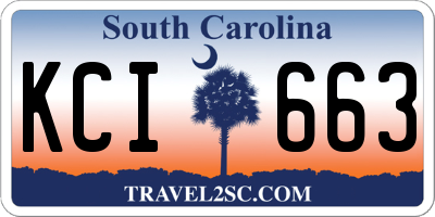 SC license plate KCI663