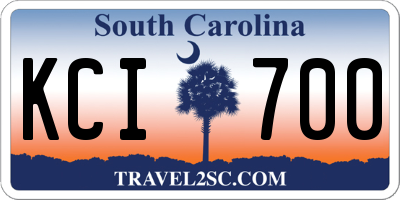 SC license plate KCI700
