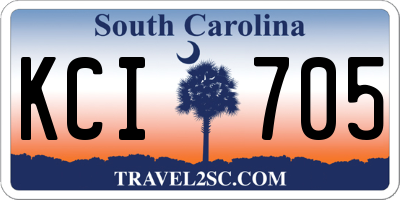 SC license plate KCI705