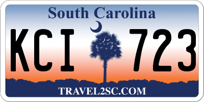 SC license plate KCI723