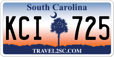 SC license plate KCI725