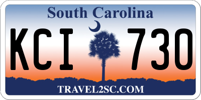 SC license plate KCI730