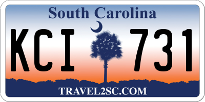 SC license plate KCI731