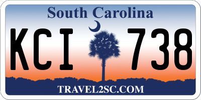 SC license plate KCI738