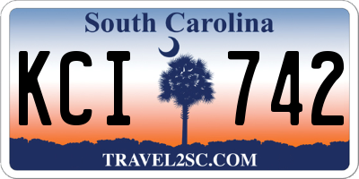 SC license plate KCI742