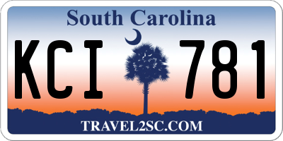 SC license plate KCI781