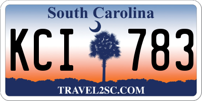 SC license plate KCI783