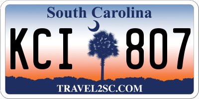 SC license plate KCI807