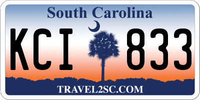 SC license plate KCI833