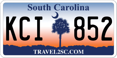 SC license plate KCI852