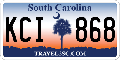 SC license plate KCI868