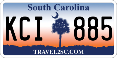 SC license plate KCI885