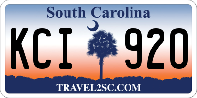 SC license plate KCI920