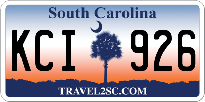 SC license plate KCI926