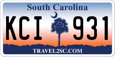 SC license plate KCI931