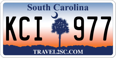 SC license plate KCI977