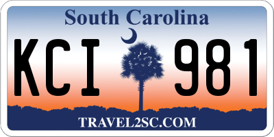 SC license plate KCI981