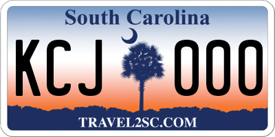 SC license plate KCJ000