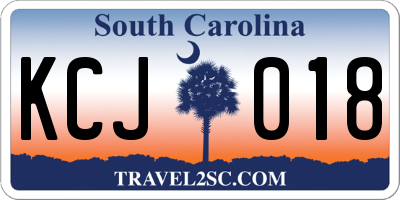 SC license plate KCJ018
