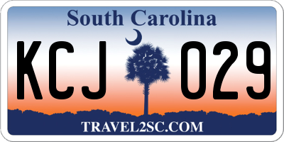 SC license plate KCJ029