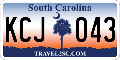 SC license plate KCJ043