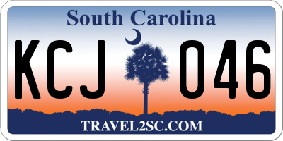 SC license plate KCJ046