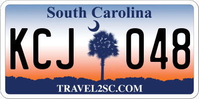 SC license plate KCJ048