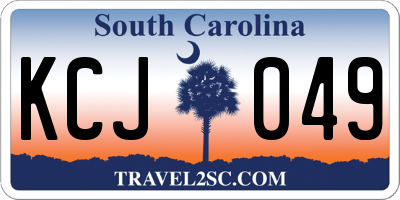 SC license plate KCJ049