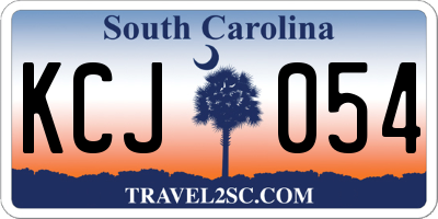 SC license plate KCJ054