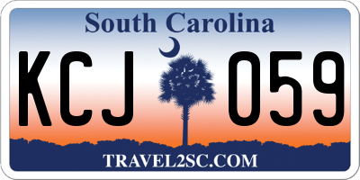 SC license plate KCJ059