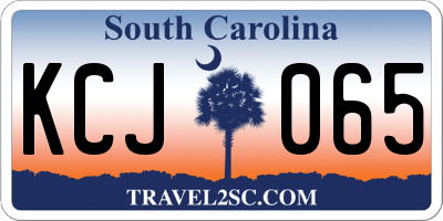 SC license plate KCJ065