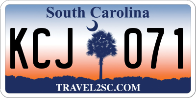 SC license plate KCJ071