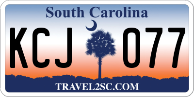 SC license plate KCJ077